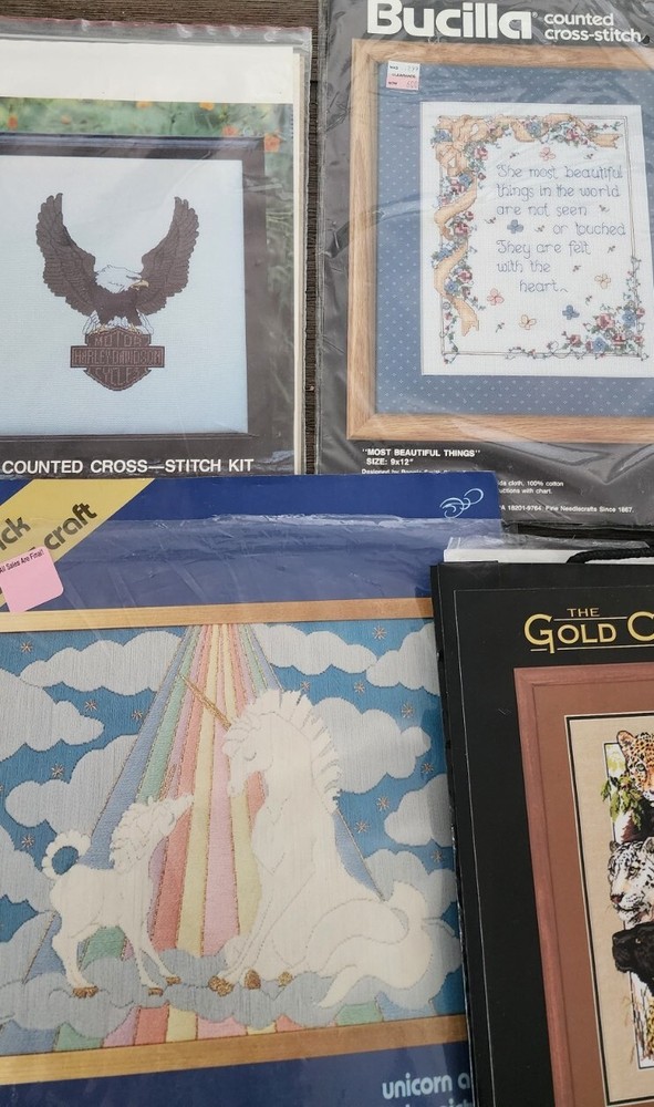 6 Opened Needlepoint Kits Not Sure If Everything Is There