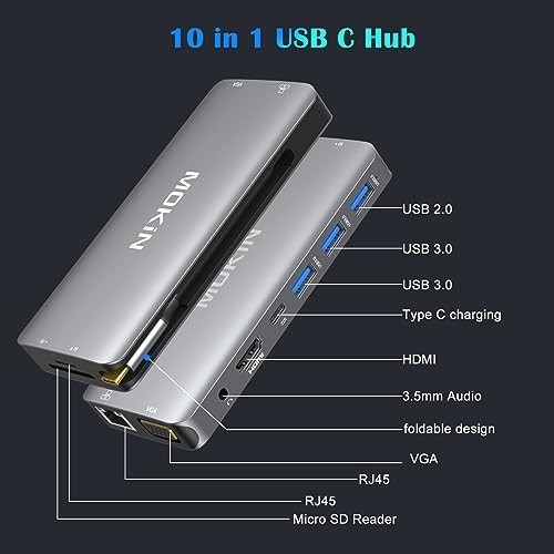 MOKiN 10 IN 1 USB C Hub Multiport Adapter MOUC1801