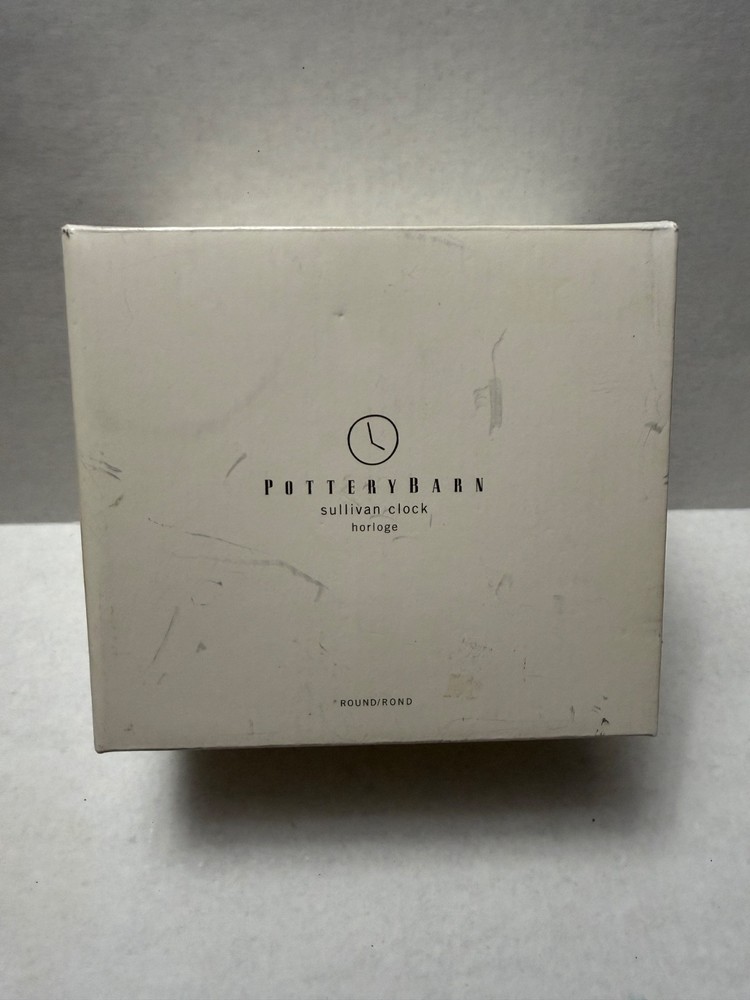Pottery Barn SULLIVAN Table Desk Clock Tested, Works w/Box