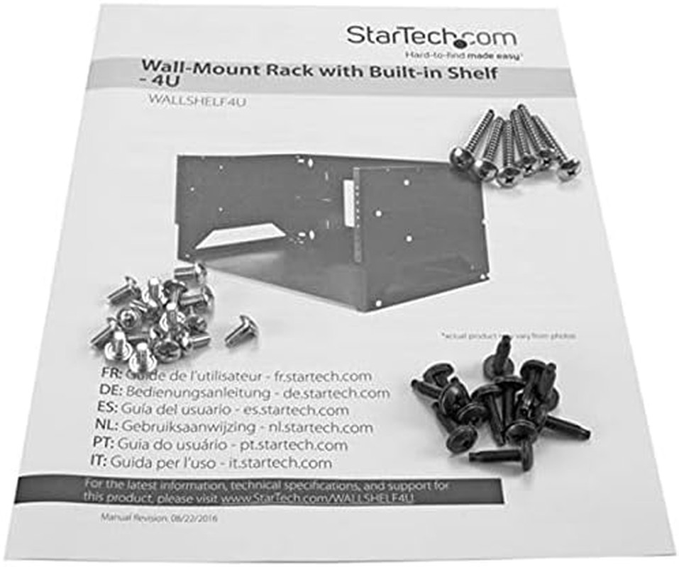 4U Wall Mount Network Rack with Shelf - Adjustable Depth, TAA Compliant