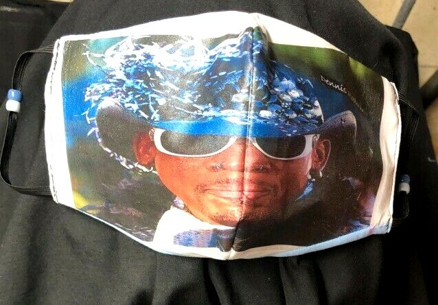 ***Dennis Rodman*** REVERSIBLE Cotton Face mask (handmade)