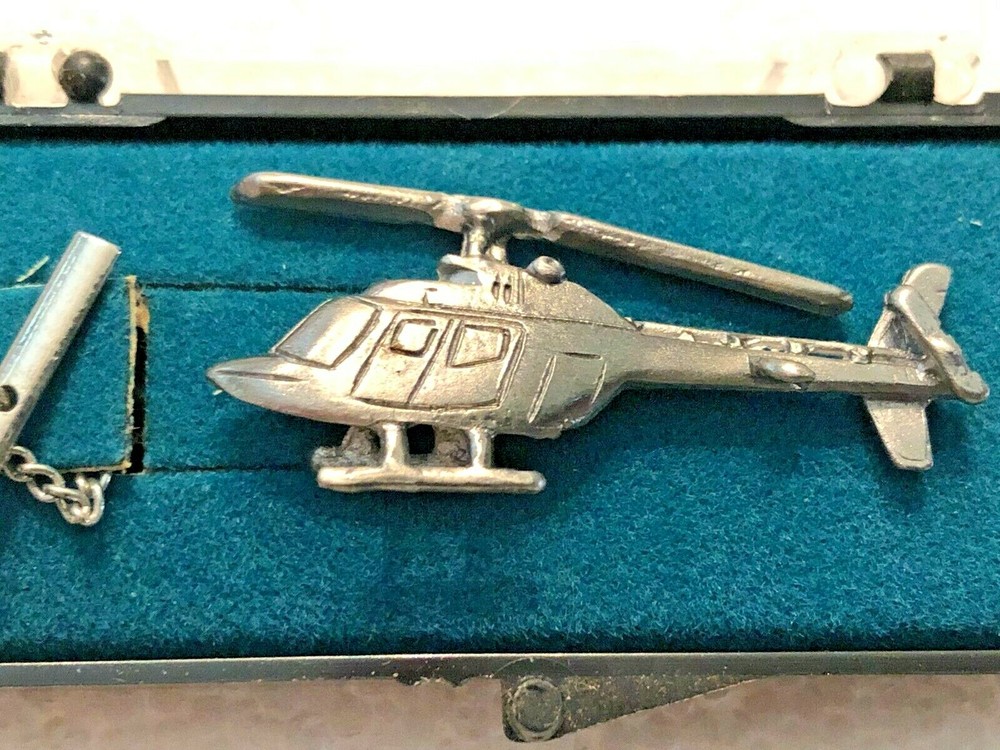 HELICOPTER TIE TACK PIN IN CASE