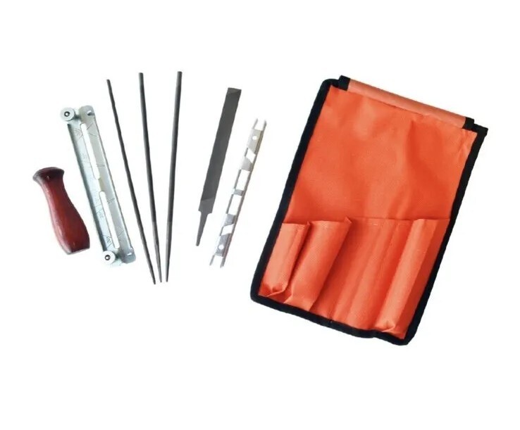 TriLink 8 Piece Chainsaw Sharpening Maintenance Kit Files Depth Gauge & Guide