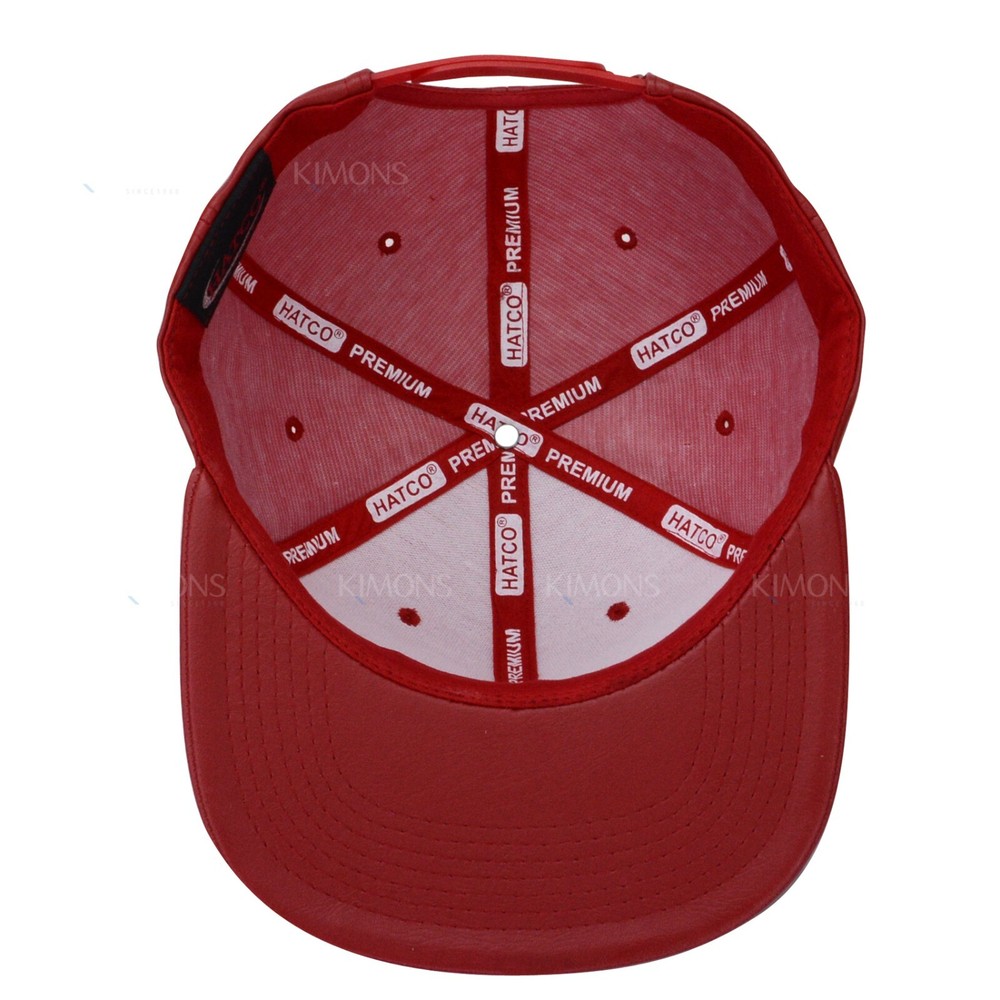 Snapback Hat Flat Mesh back Leather Hip Hop Trucker Baseball Cap Plain Solid