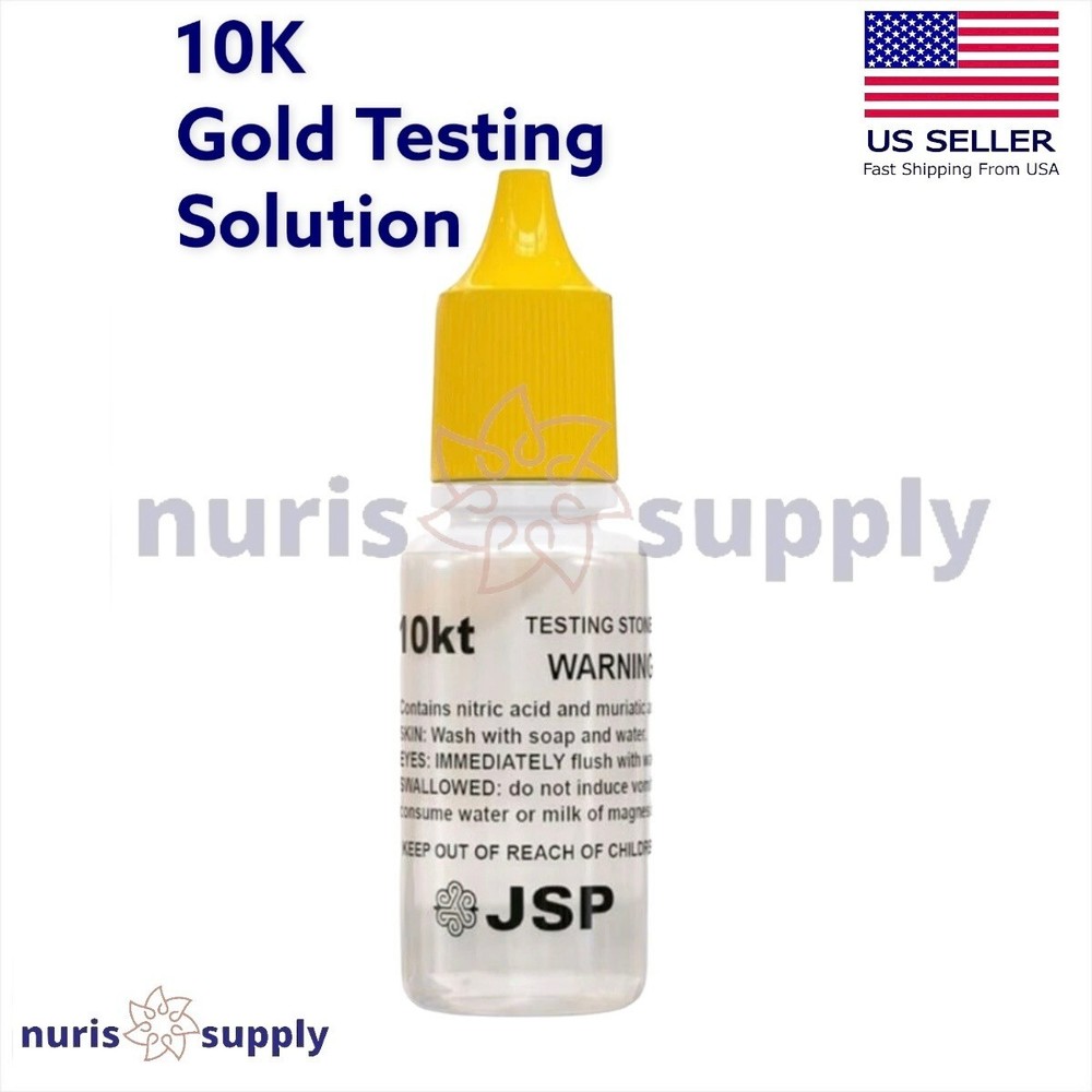 5 Bottles 10K Gold Testing Solution Acids Jeweler Test Gold Authenticity