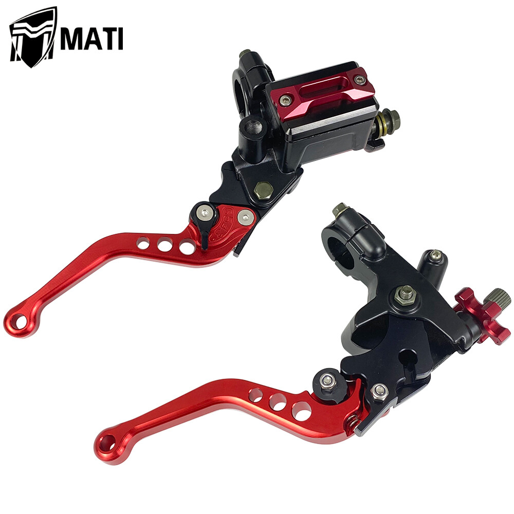 Universal 7/8'' Motorcycle CNC Brake Clutch Master Cylinder Reservoir Lever Set