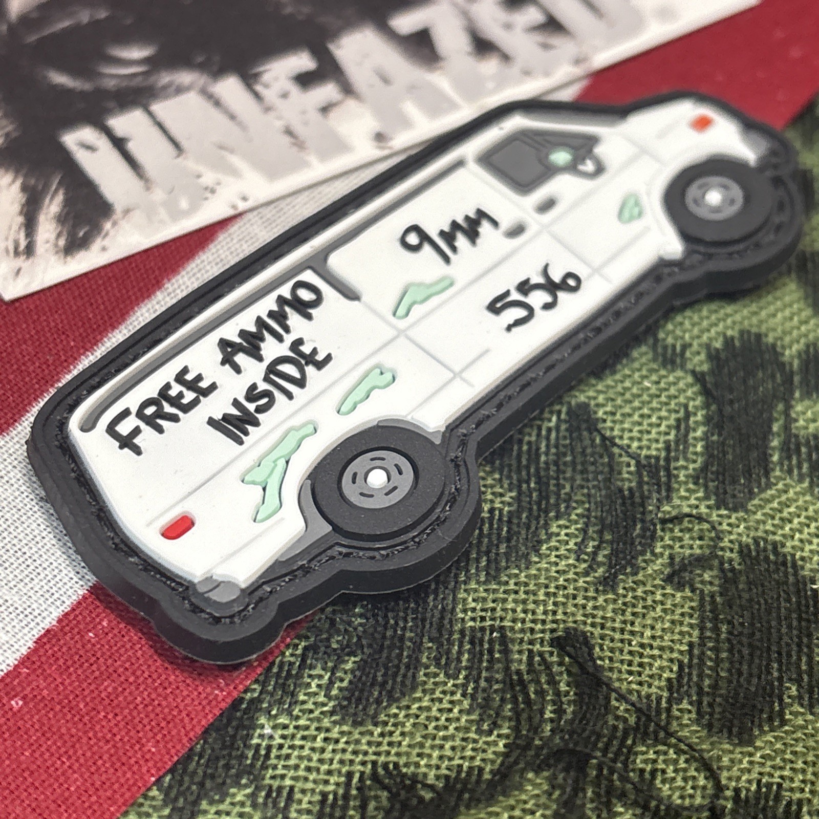 Free Ammo Inside Moral Tactical Hook And Loop Patch High Quality Rubber 3d