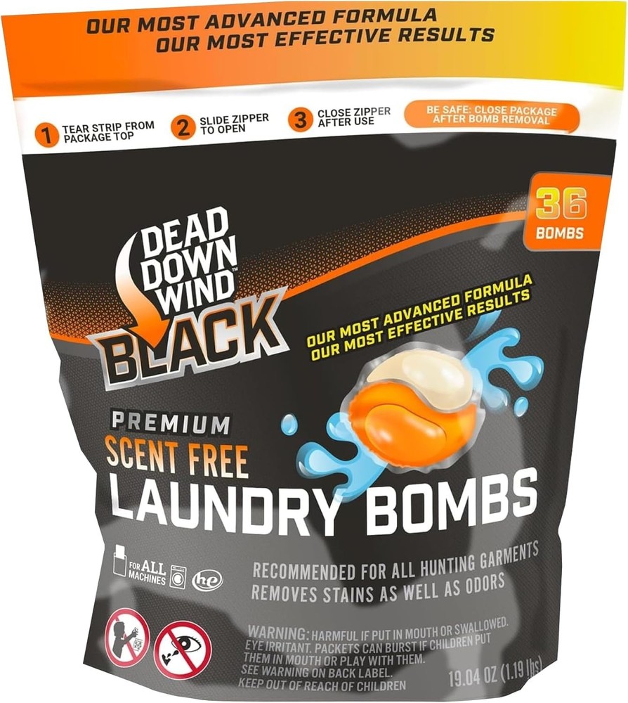 Dead Down Wind Black Odor Eliminator Unscented Premium Laundry Bombs - 118418