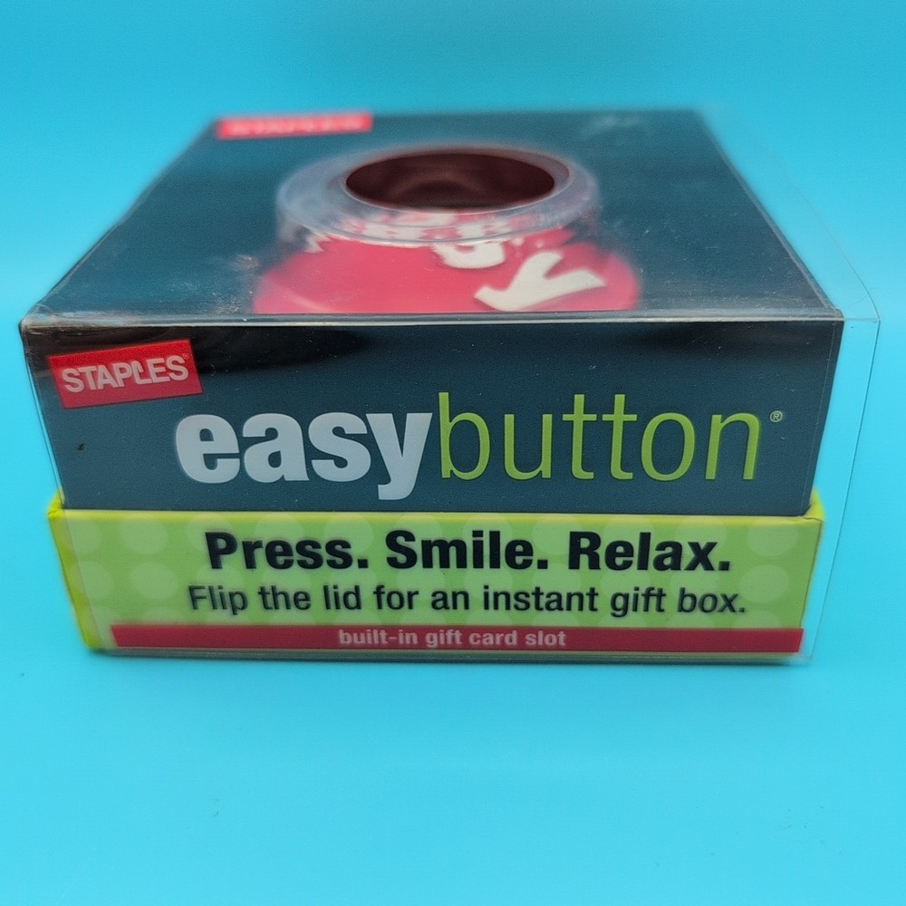 Staples Easybutton, "That Was Easy", Original Gift Box Packaging