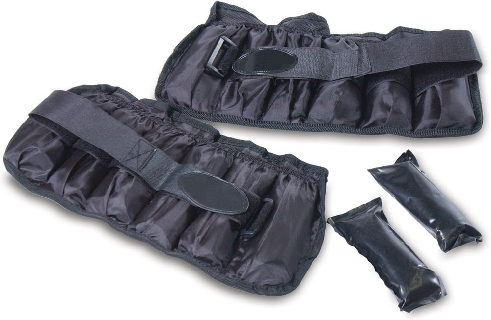 Black Adjustable Ankle Weights | 10-20 lb Pair | Perfect for Strength Training