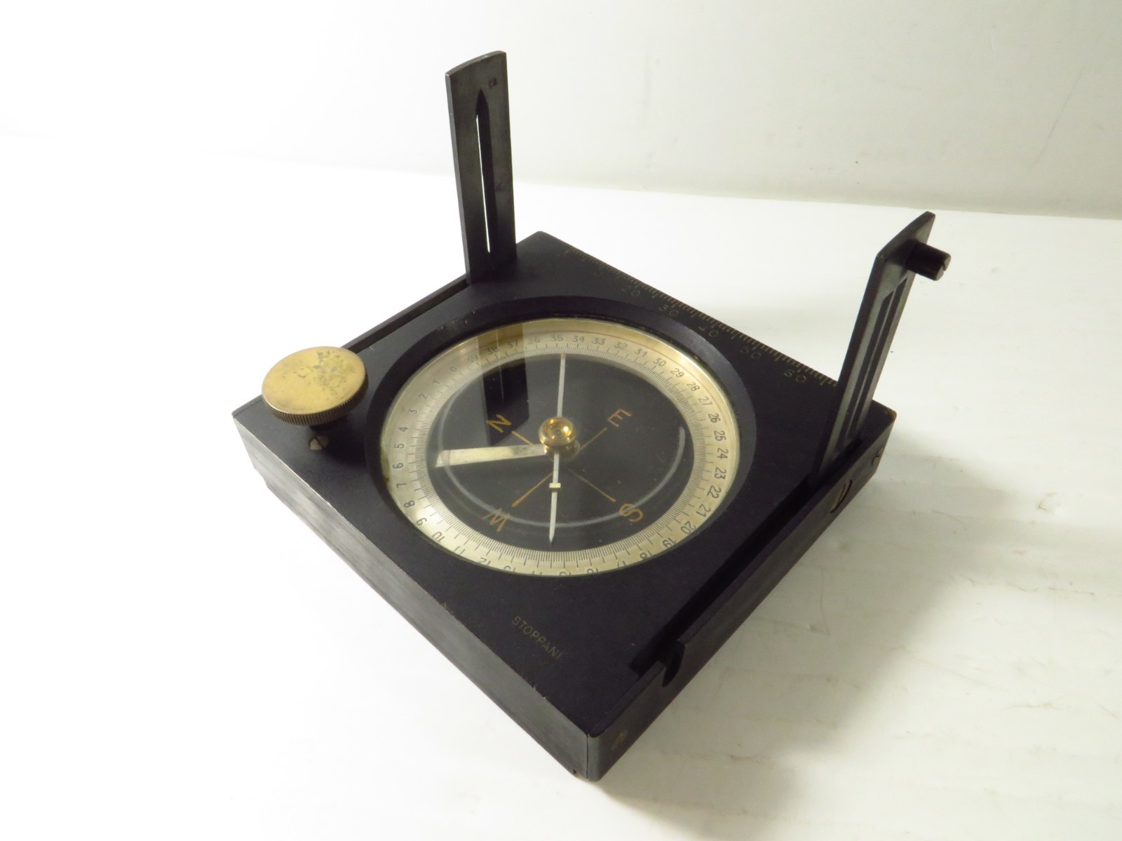 Antique Stoppani Engineering / Transit Compass in Wood Box