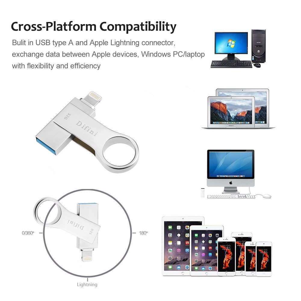 IOS Flash Drive, USB Flash Drive for iPhone 32GB Memory Stick