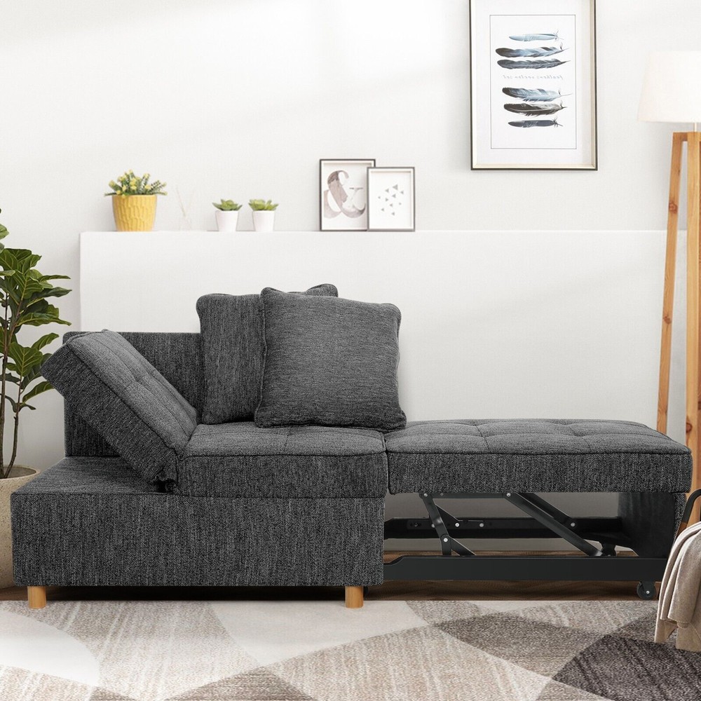 4 in 1 Folding Ottoman Sofa Bed, Convertible Chair Multi-Function Sleeper Sofa🏡