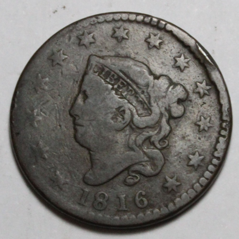 1816 Large Cent UR295