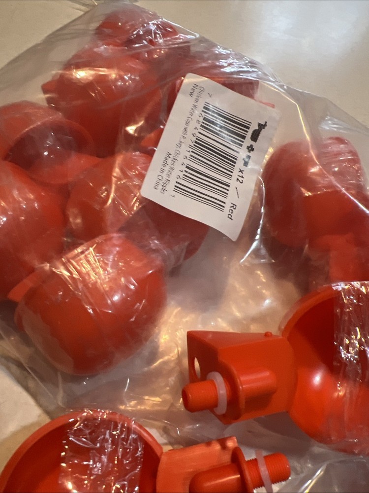 12 Pack Poultry Chicken Water Drinking Cups Feeder Hen Quail Automatic Drinker