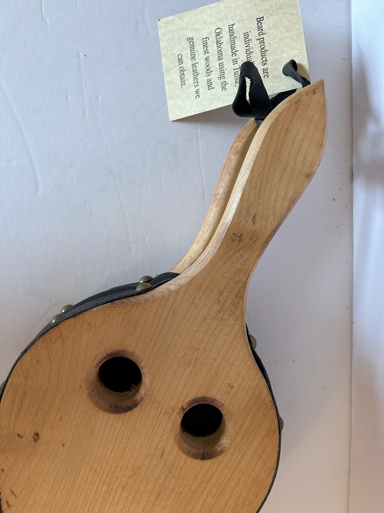 NEW - Johnny Beard Bellow - Solid Wood with Leather - Made in Oklahoma