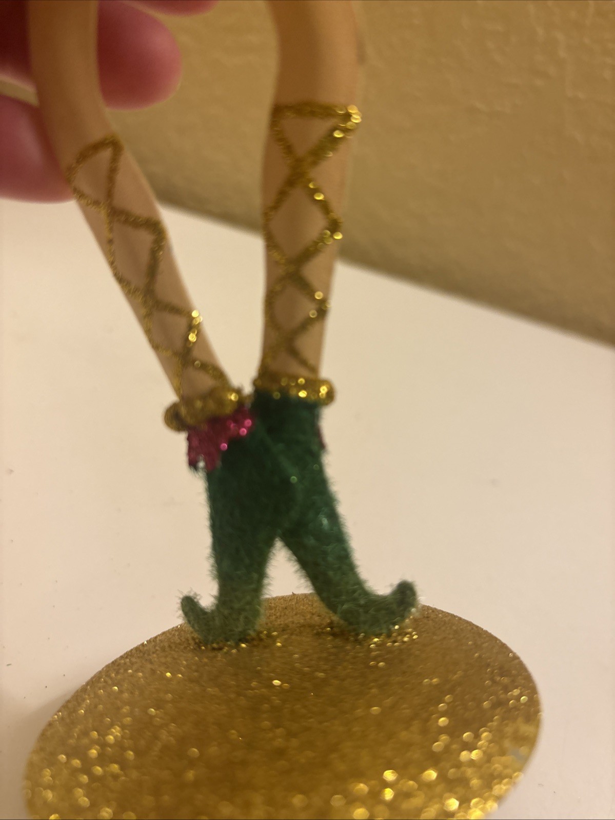 Pier 1 One Rare Celtic St. Patrick's Day Fairy Glitter Metal 11.5" Damage (a80