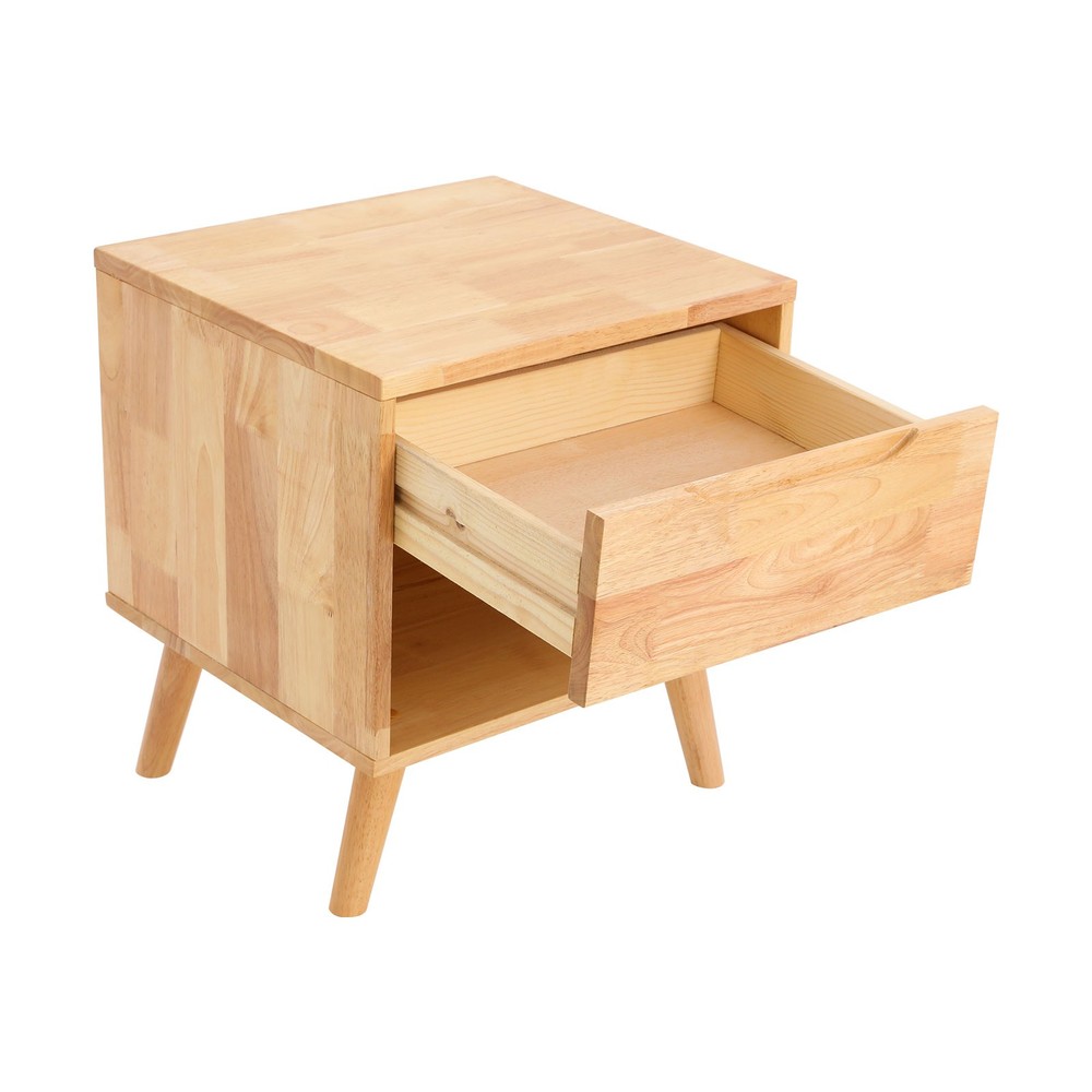 Modern Rectangular Sofa Side Table Bedside Table With Drawer Wood Color NEW/US