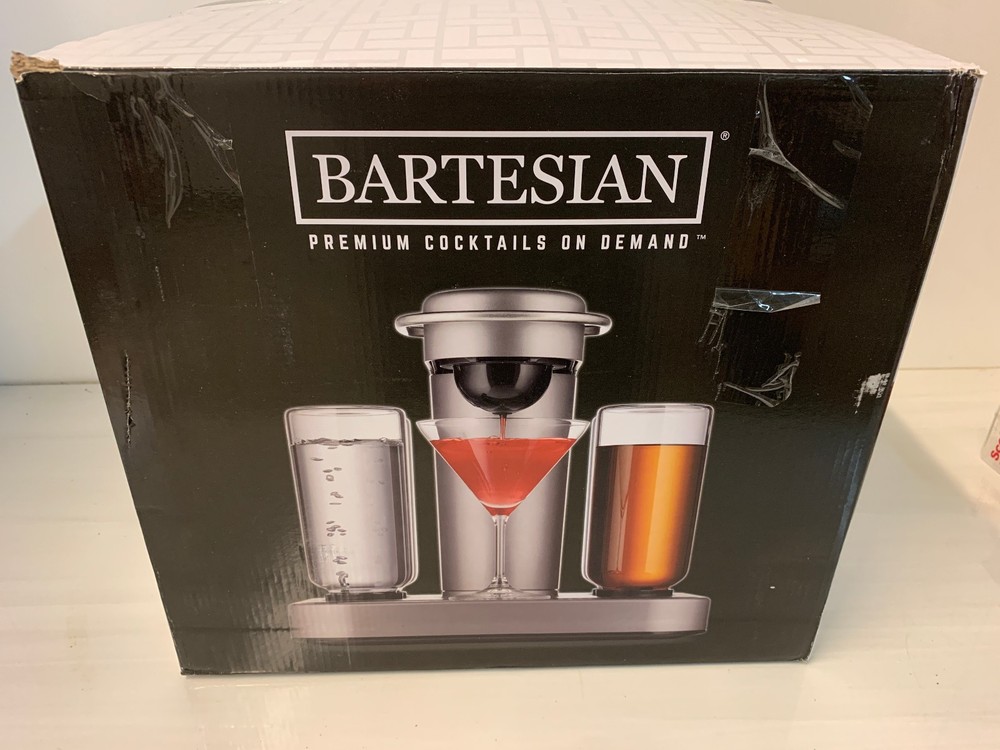 Bartesian Premium Cocktail Maker Model 55300 Silver Home Bar Drink Machine