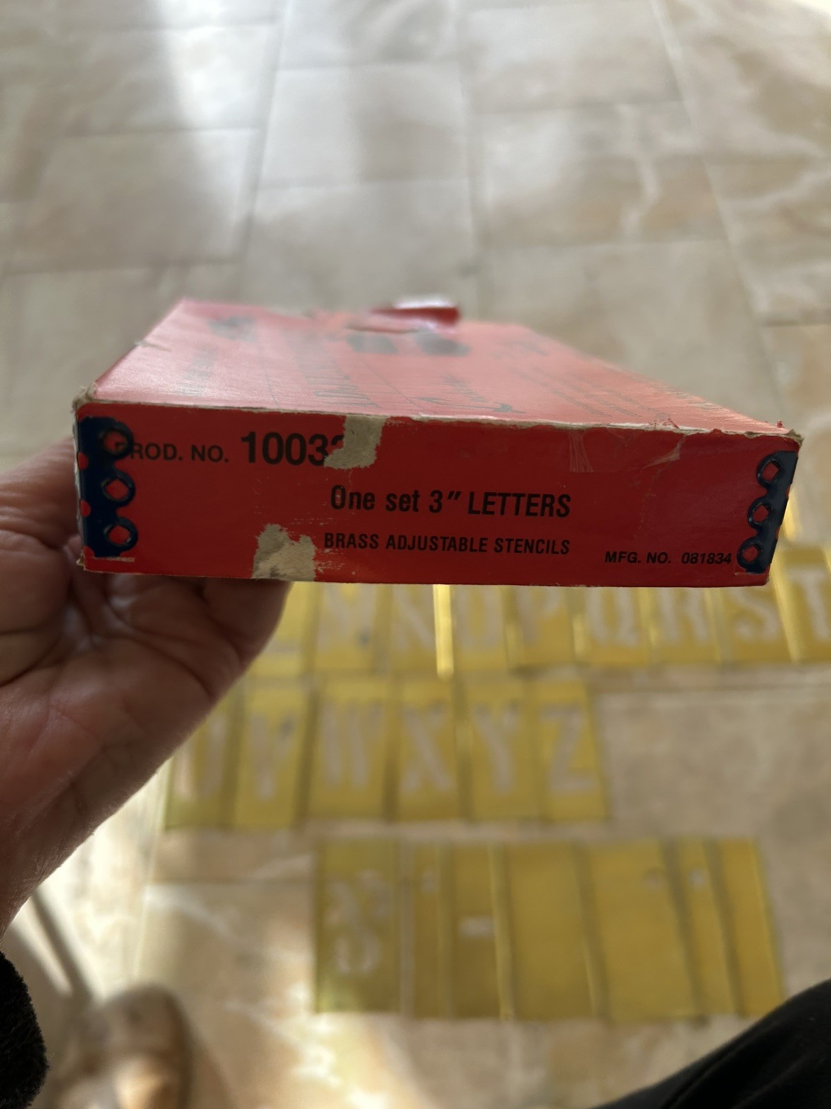 Reese's Brass Stencils Adjustable Vintage With Box