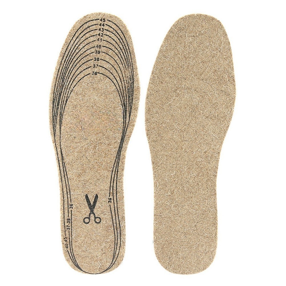 Multisize Warm Wool Felt Insoles Thickened Winter Shockabsorbing Shoe Inserts