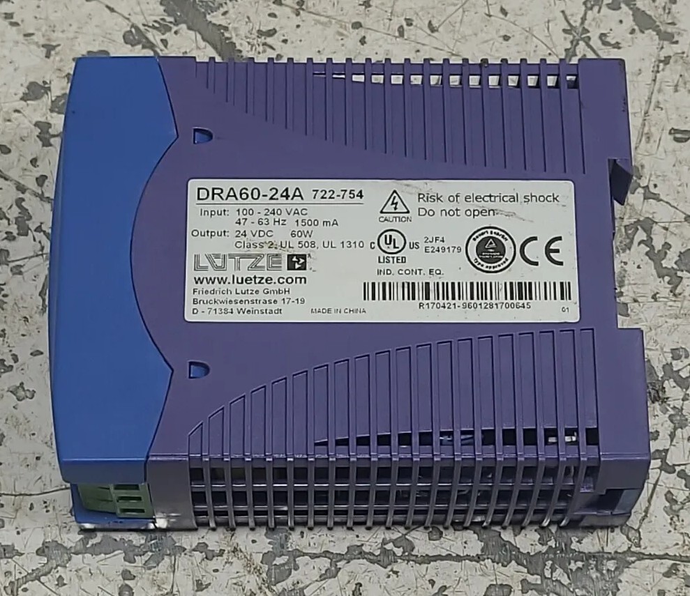 Lutze DRA60-24A 60 Watt Power Supply Unit.