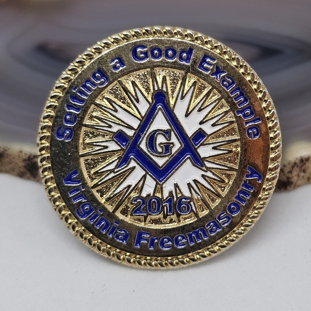 Virginia Freemasonry "Setting a Good Example" James Litten Lapel Pin 2016