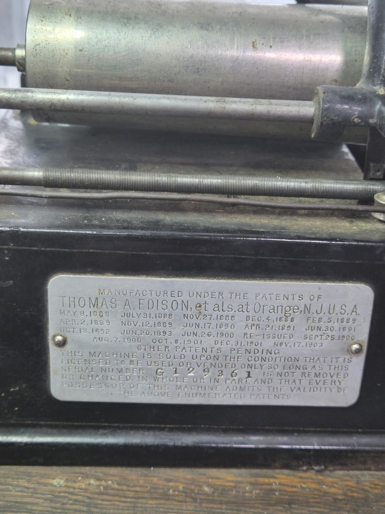 Antique Model A Edison Black Gem Phonograph