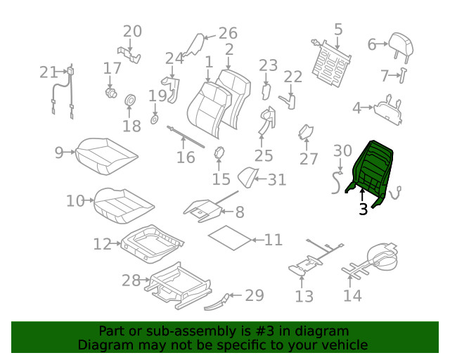 Genuine GM Seat Back Frame 93192717