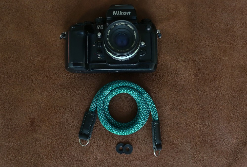 Climbing Rope Camera Strap – Green Pattern