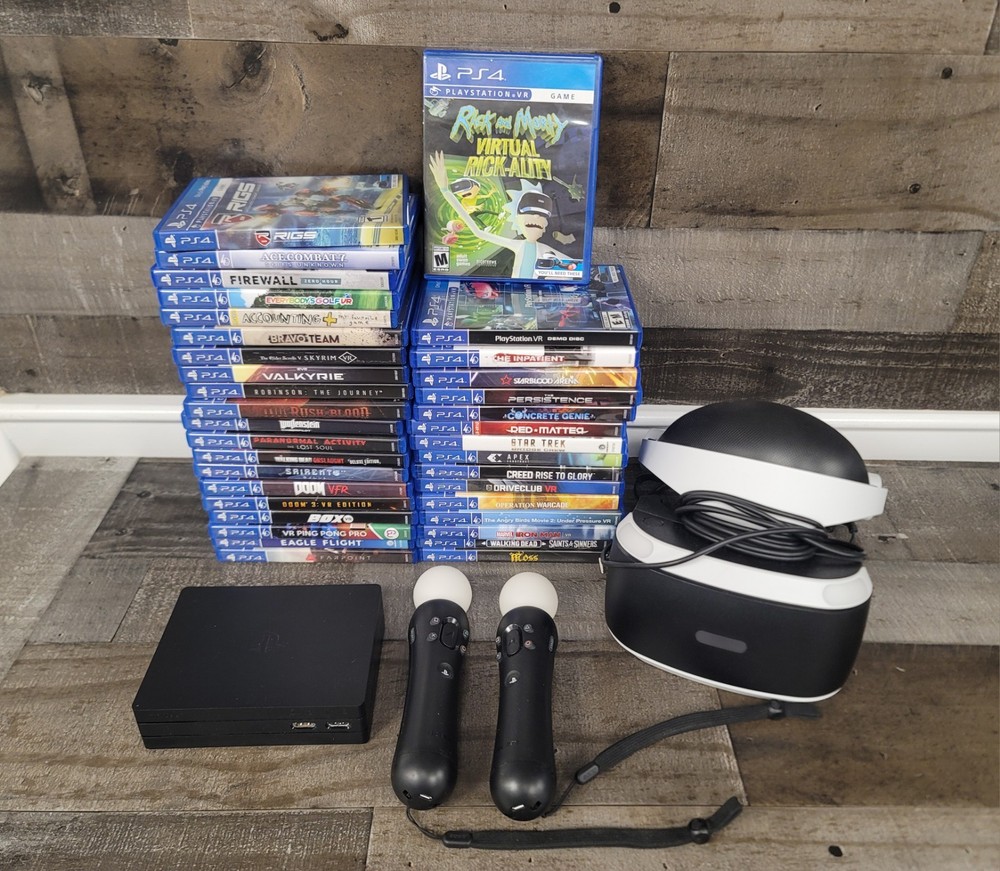 Sony Playstation PS4 VR Headset With 36 VR Games MEGA BUNDLE