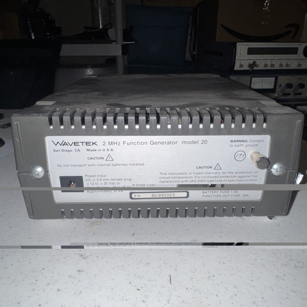 WAVETEK 2 MHZ FUNCTION GENERATOR MODEL 20