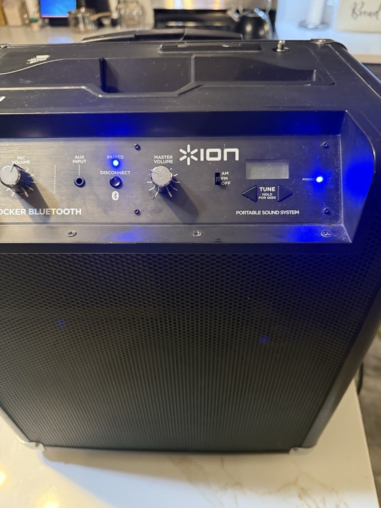 Ion Block Rocker Bluetooth Speaker Works Read Description