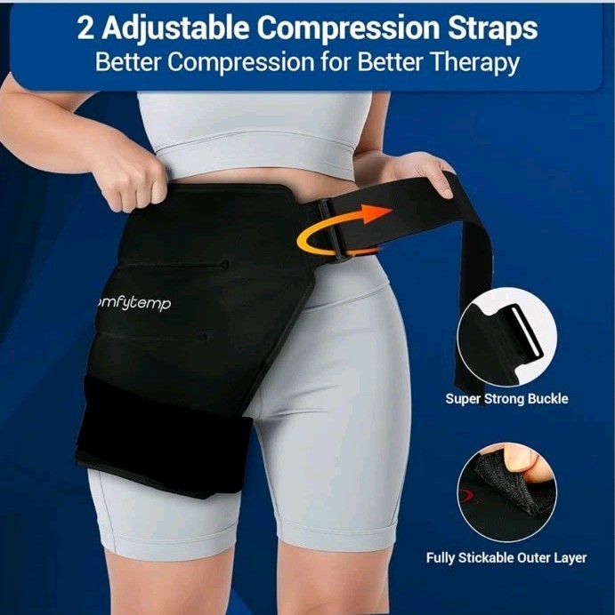 Hip Ice Pack Wrap for Replacement with Extra Large Coverage, Cold Application Sm