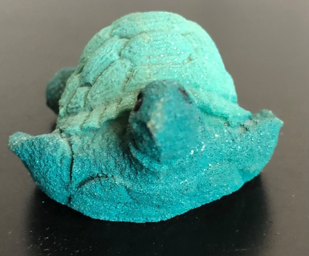 Teal Glitter Sand Turtle Figurine
