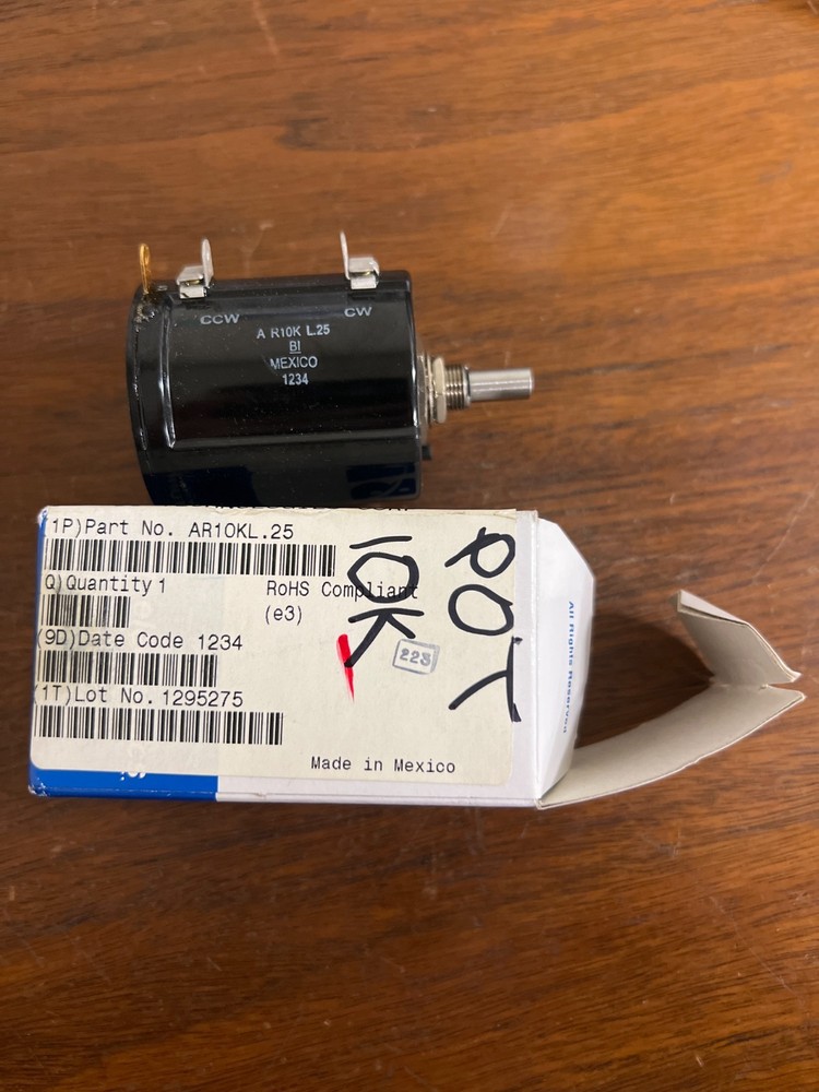 BI Technologies AR10KL.25 Precision Potentiometer