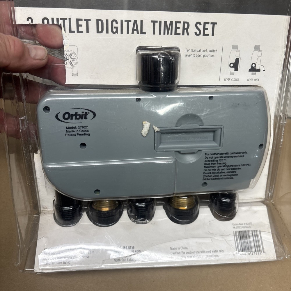 Orbit 3-Outlet Digital Timer Set Model 27922 NEW