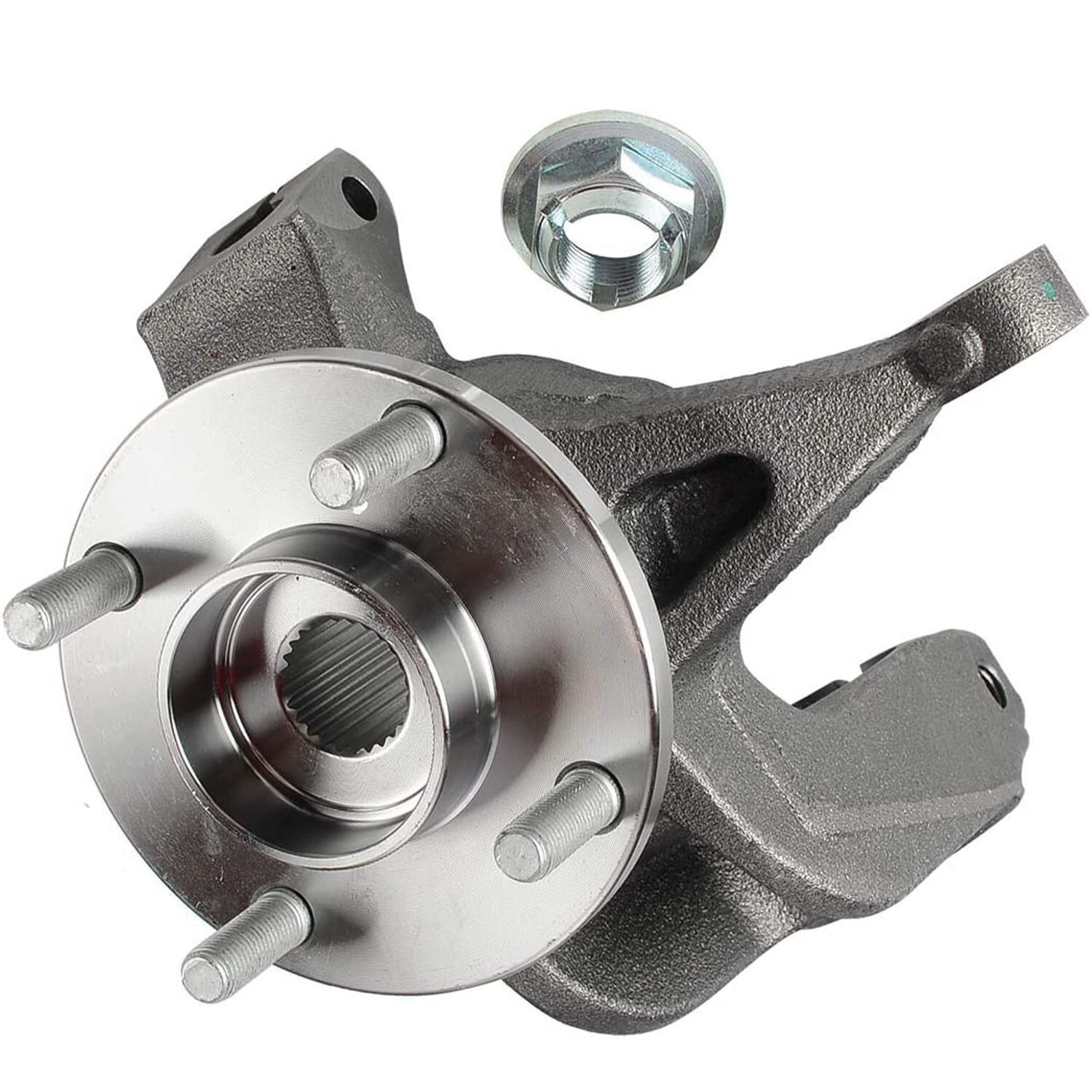 Front Steering Knuckle+Wheel Hub Bearing for 2006 2007 2008 2009-2011 Ford Focus