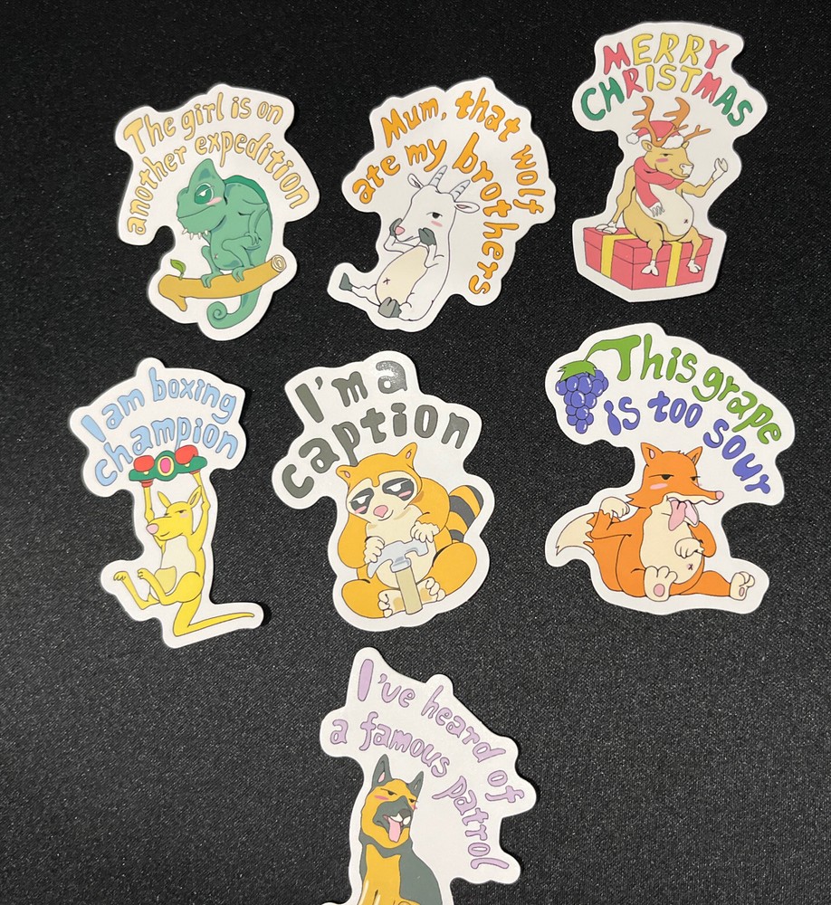 Funny Animal Saying Variety sticker pack