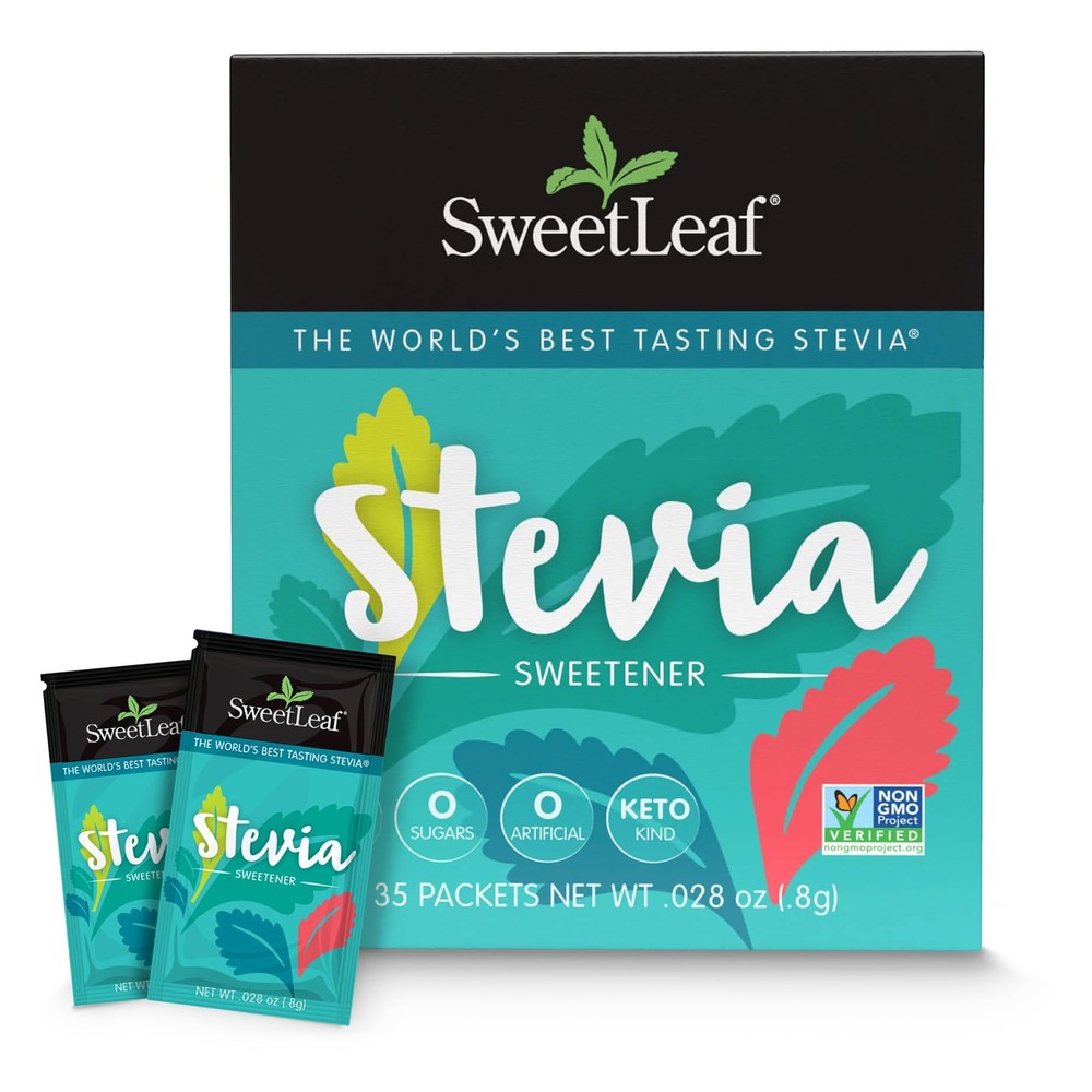 Sweetleaf Stevia Packets Zero Calorie Sugar Substitute 35 Count Sugar Free