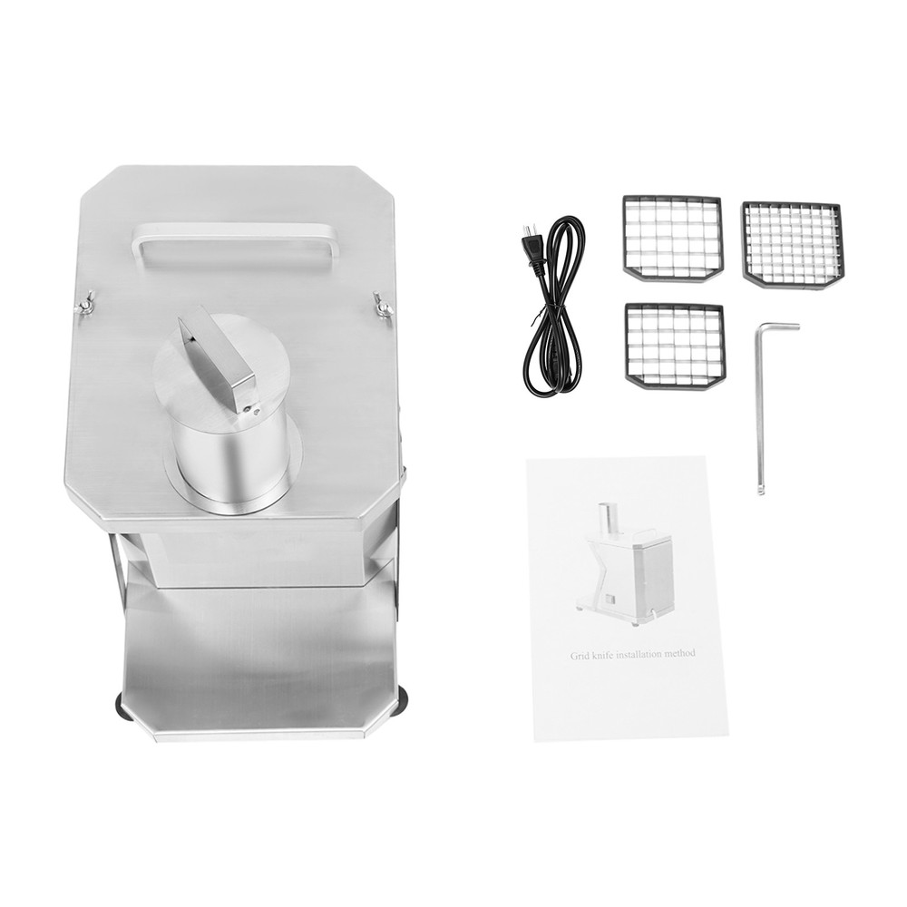 Silver Automatic Dicing Machine Tabletop Automatic Fruit&Vegetable Dicer 110V