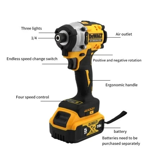 Dewalt DCF860 Wireless Brushless Screwdriver 20V Lightweight only tool
