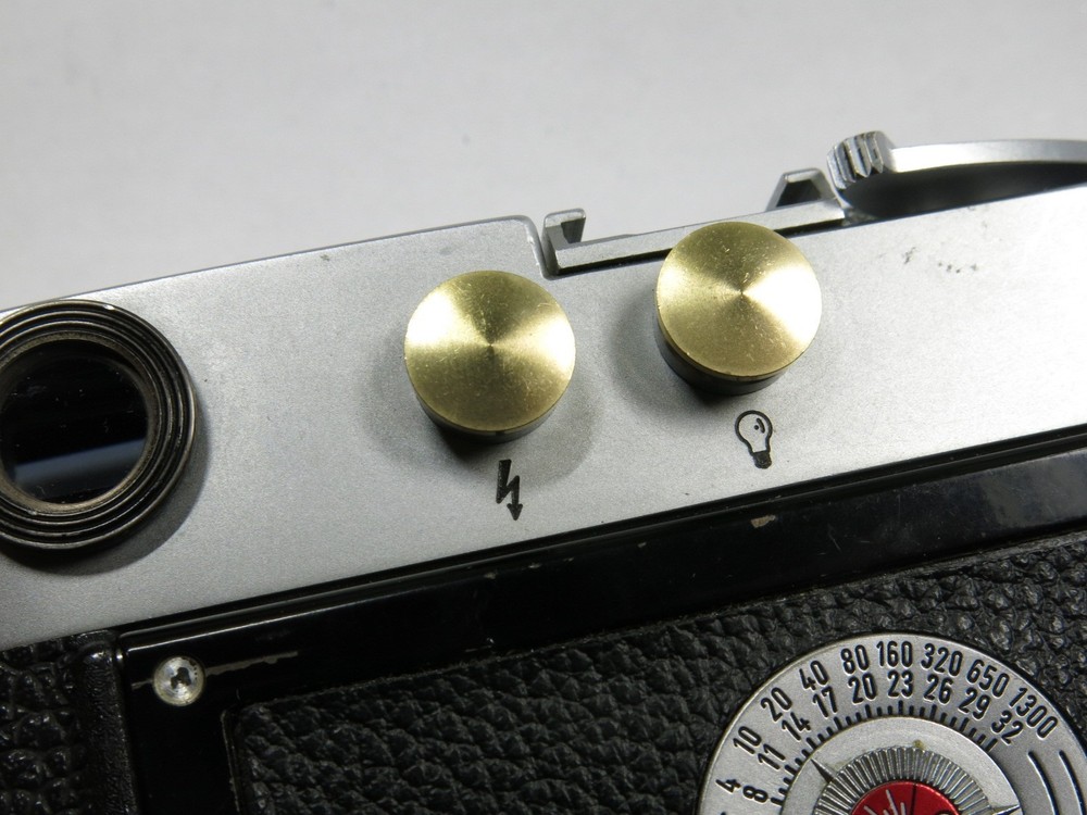 Two Leica M3 M2 M1 synchro cover set flash socket Brass made