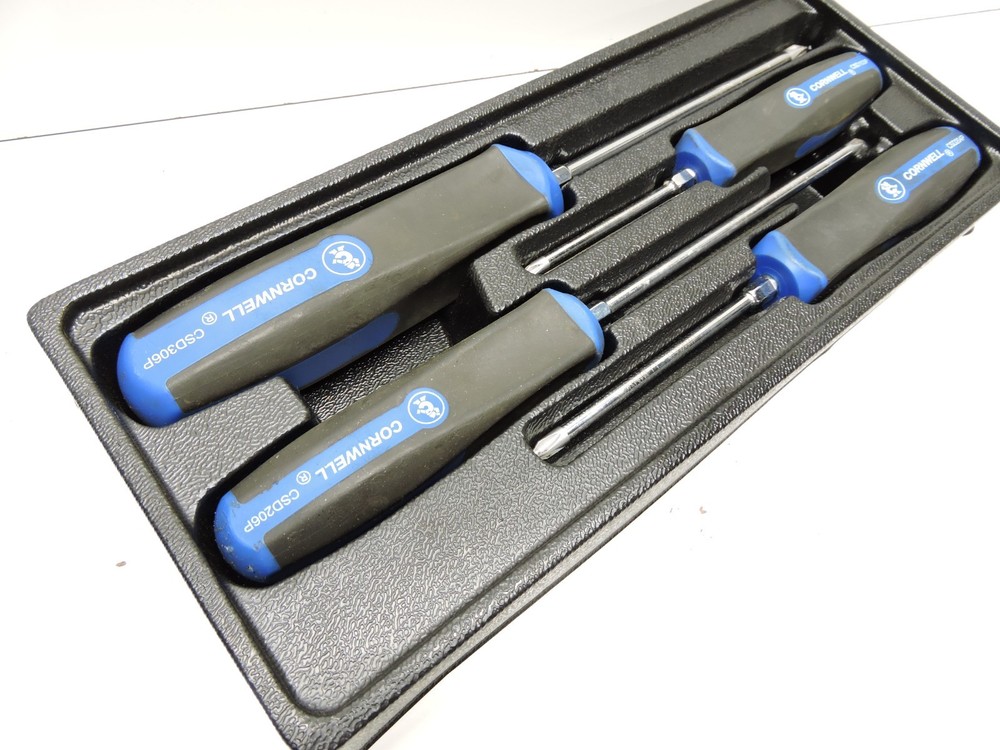 Cornwell Tools CSD4S 4pc Phillips Screwdrivers Set w/ Tray
