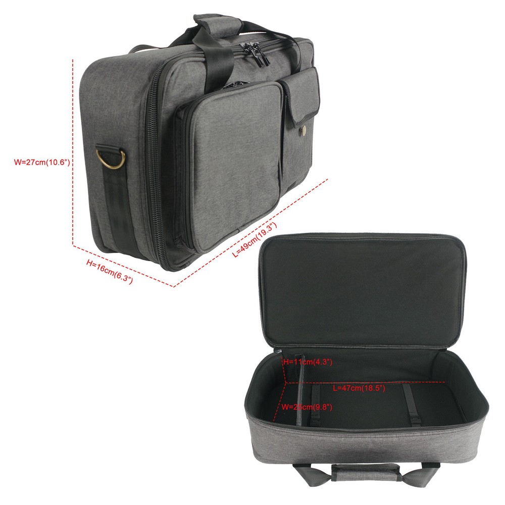Multi-Effects Pedal Bag DJ Controller Case Waterproof Fabric 10mm Pearl HMUL