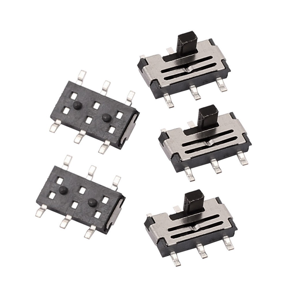 5pcs 6 Pin Devices Self Locking Mini Slide Switch