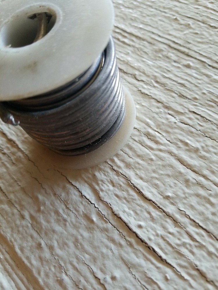 Vintage Spartan Solid Wire Solder Spool. Near full 16 oz