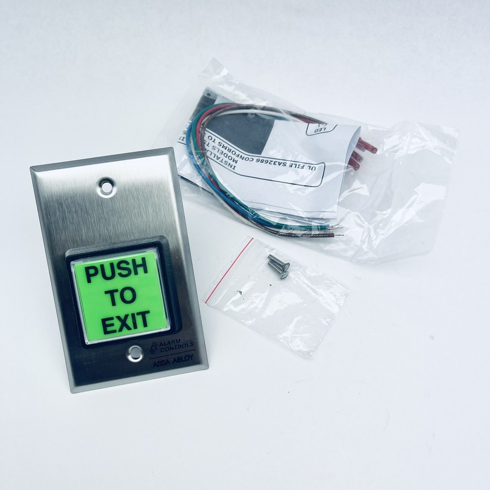 ALARM CONTROLS TS-2 REQUEST TO EXIT STATION, "PUSH TO EXIT" SINGLE GANG, SS