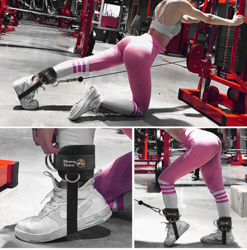 Ankle D Ring Straps Cable Machine Attachment Leg Workouts Kickback Ankle Straps