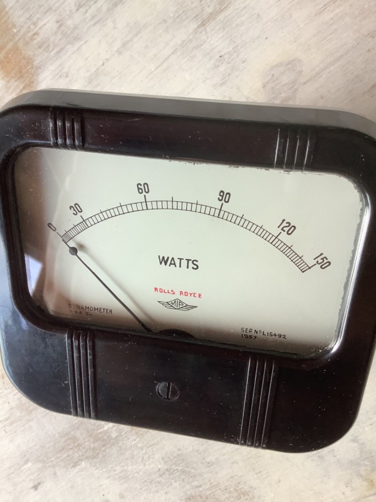 1957 Rolls Royce Watt Meter Dynamometer L16492 Bakelite Case